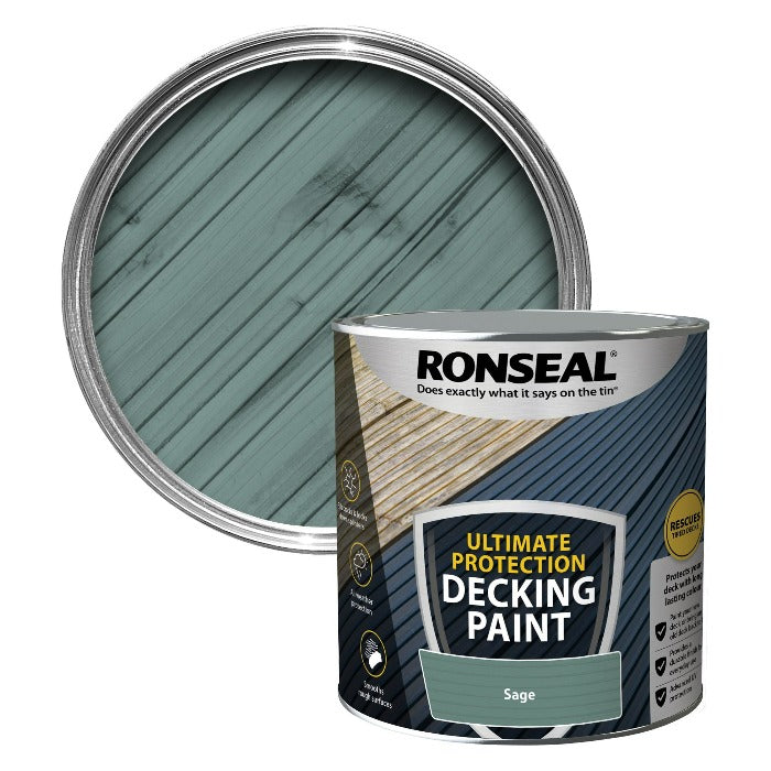5L Ronseal Ultimate Protection Decking Paint Sage Smyth's Homevalue