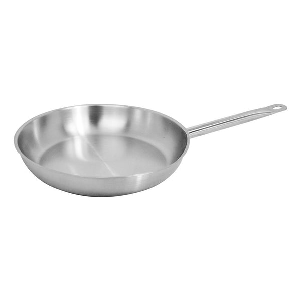 Zodiac 28cm stainless steel induction frying pan with ergonomic handle and wide cooking surface

