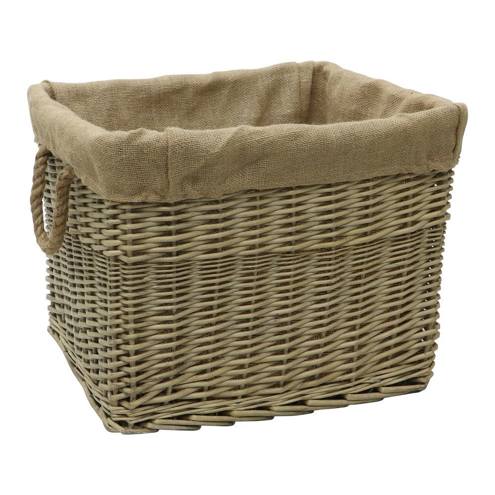 Retangle Log Rectangle Lined Log Basket – Smyth's Homevalue