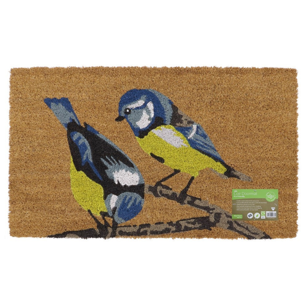 JVL Blue Tit Doormat 45x75cm