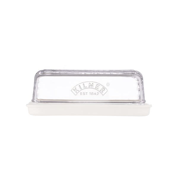 A clear, rectangular Kilner cheese store with a lid featuring the Kilner brand name and 'Original since 1877' text.