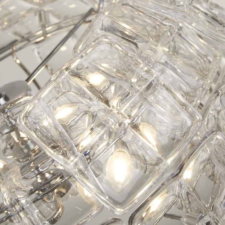 3 Light Pendant Clear Acrylic Tiles