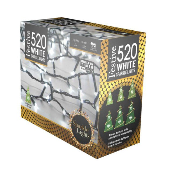520 Christmas Sparkle LED Lights White