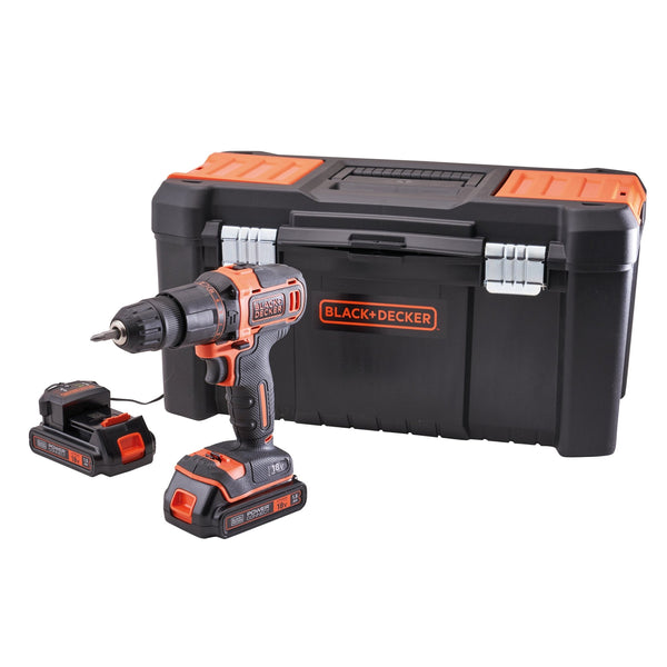 Black & Decker 18V Combi Drill with 2 x 1.5Ah Li-Ion Batteries