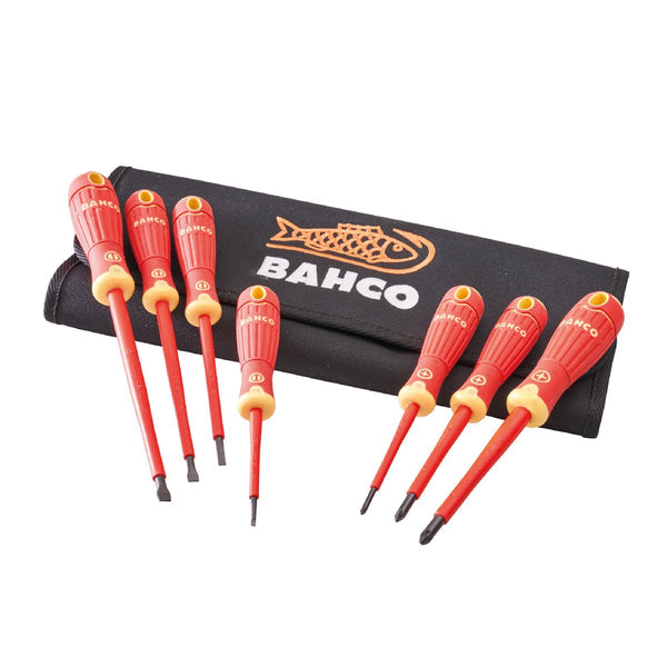 Bahco 7 Piece VDE Screwdriver Set in Wallet