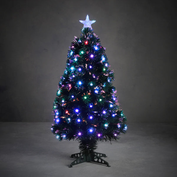 Abbey Fibre Optic Tree with Multi LEDs H90cm W40cmk