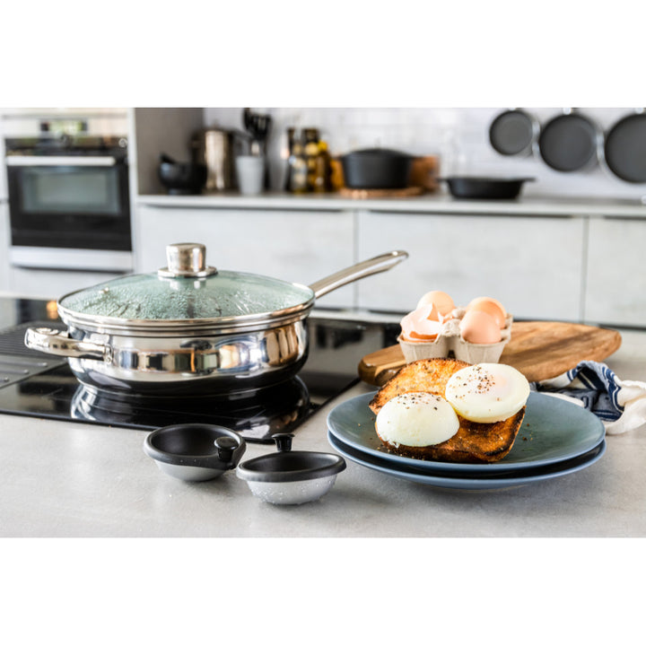 KitchenCraft Stainless Steel 6 Egg Poacher