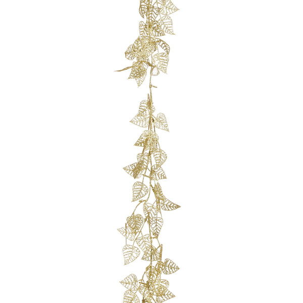 Golden Leaves Christmas Garland 180cm