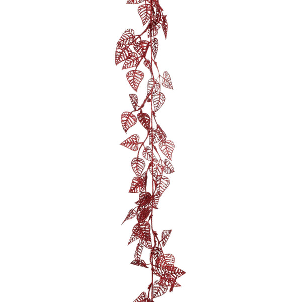 Red Leaves Christmas Garland 180cm