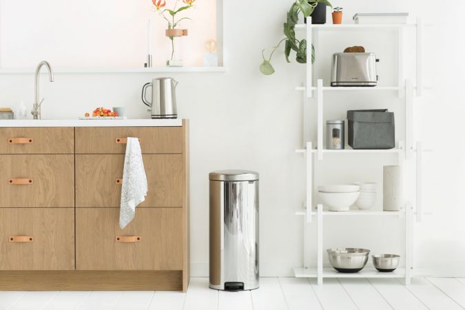 Brabantia 30 Litre Pedal Bin | Brilliant Steel