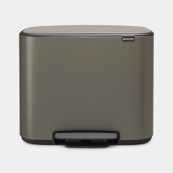 Brabantia Bo Double Pedal Bin 11+23L | Platinum
