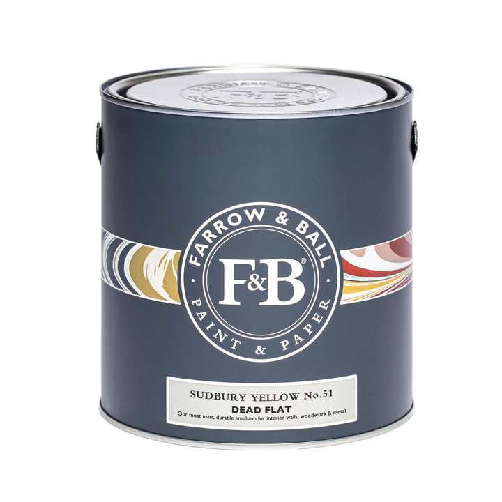 Farrow & Ball 2.5 Litre Dead Flat Sudbury Yellow 51