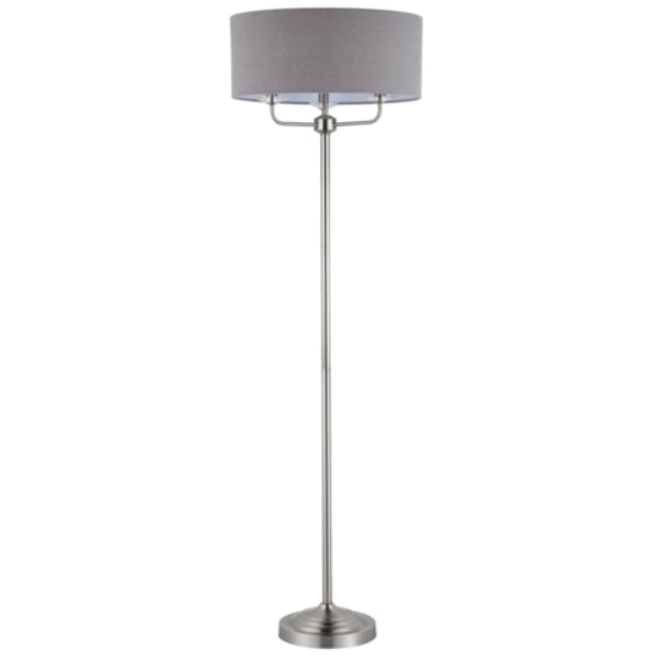 3 Light Satin Nickle Floor Lamp