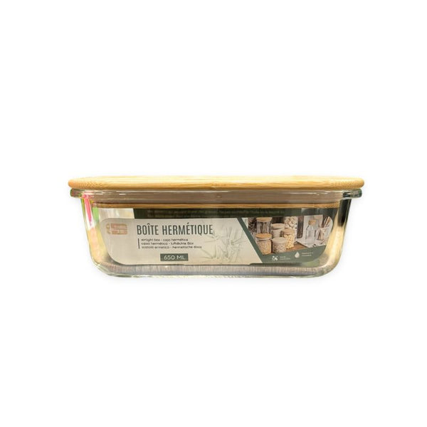 Bamboo Food Container With Lid 650ml