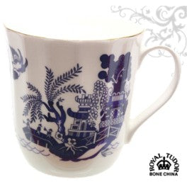 Blue Willow Design Fine Bone China Beaker