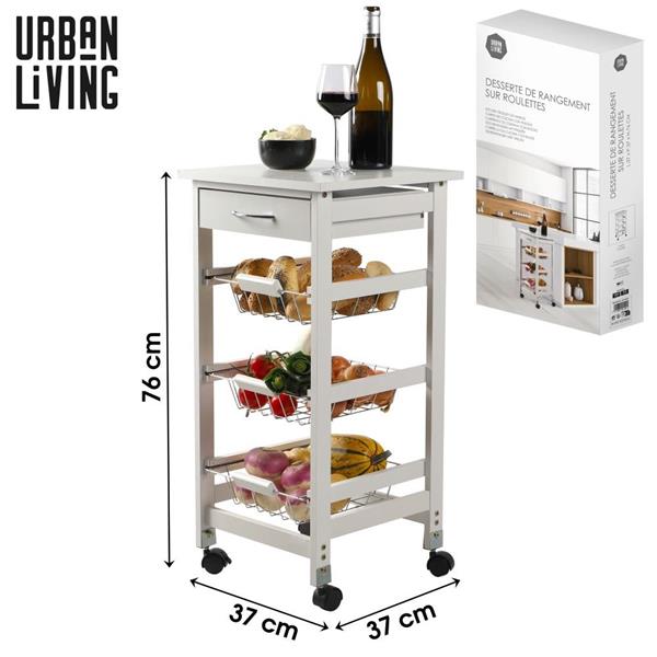 Urban Living Kitchen Storage Trolley