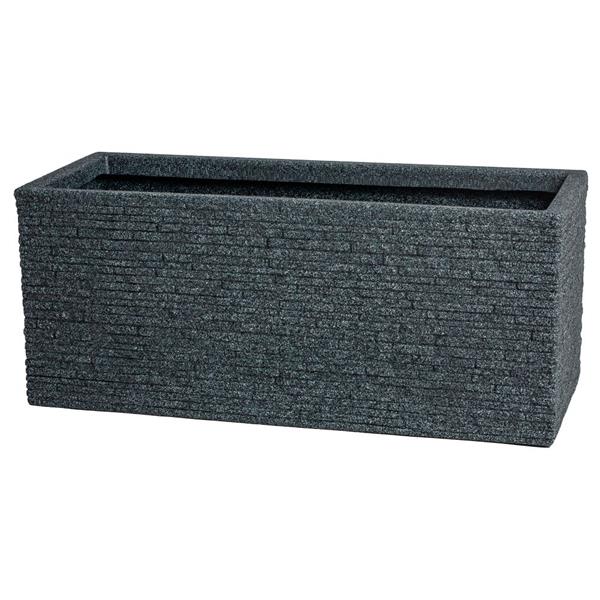 Slate Effect Garden Trough Planter - Pewter