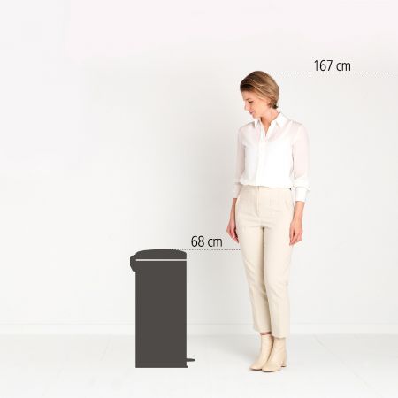 Brabantia 30 Litre Pedal Bin | Matt Black