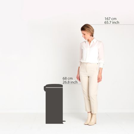 Brabantia 30 Litre Pedal Bin | Brilliant Steel