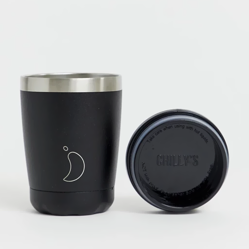 Chillys Coffee Cup Mono Black 340ml