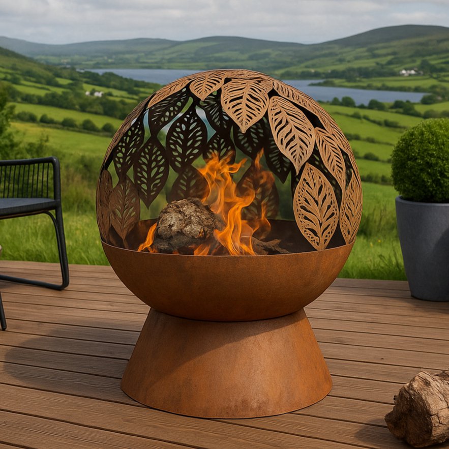 La Hacienda Leaves Fire Pit - Rust