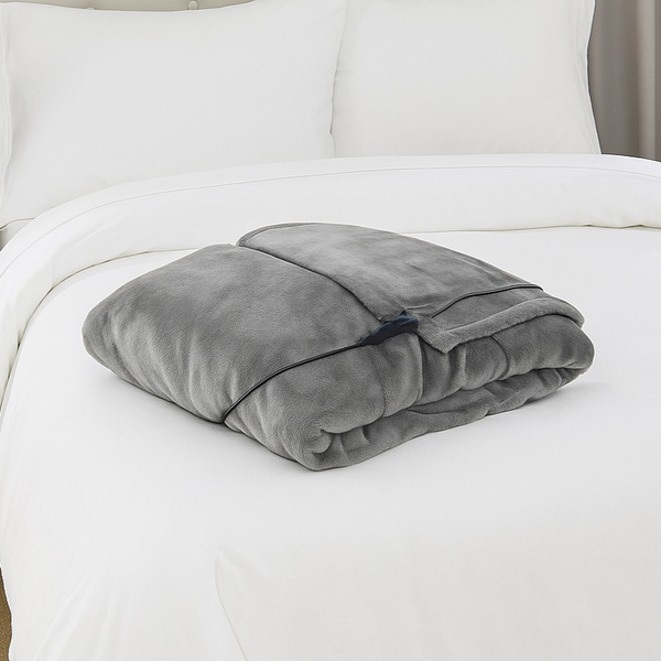 Luxury Heated Throw in Grey