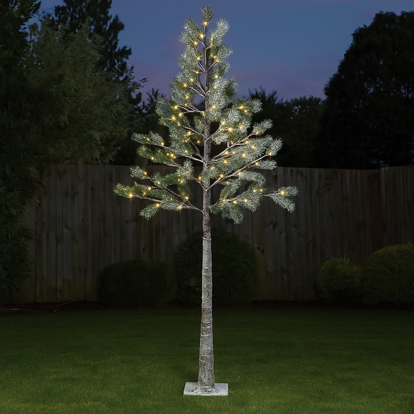 LED Snowy Pine Outdoor Tree H180cm with 96 Lights