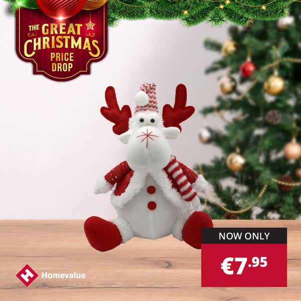 Santa Reindeer Plush 30cm