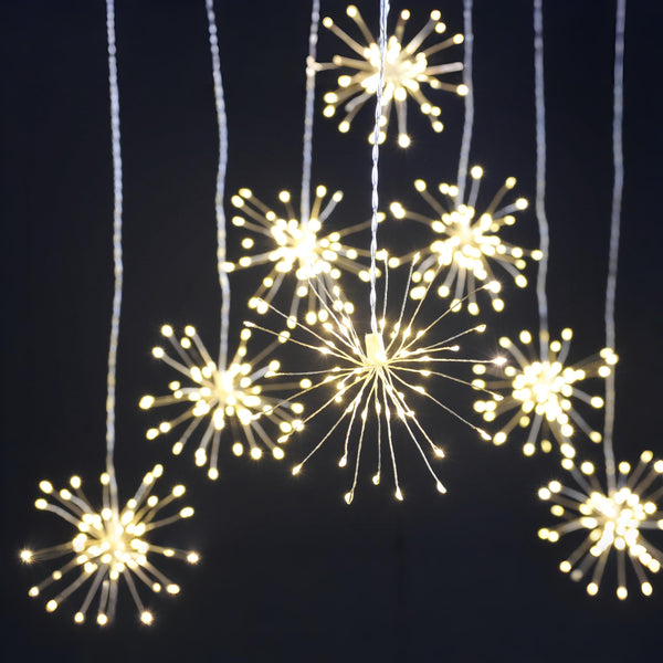 Starburst Curtain Lights Warm White 160cm x120cm