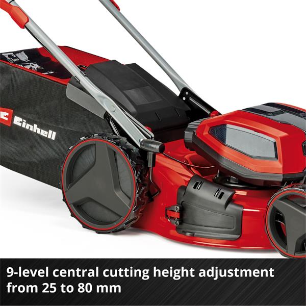 Einhell Power X-Change 36V Cordless Mower, 52cm Cutting Width, 4x 5.2Ah - Steel Deck