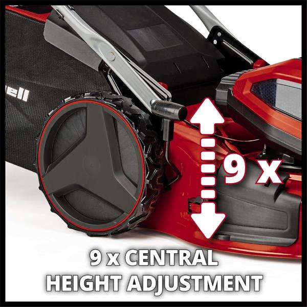 Einhell Power X-Change 36V Cordless Mower, 52cm Cutting Width, 4x 5.2Ah - Steel Deck