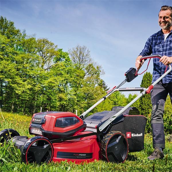 Einhell Power X-Change 36V Cordless Mower, 52cm Cutting Width, 4x 5.2Ah - Steel Deck