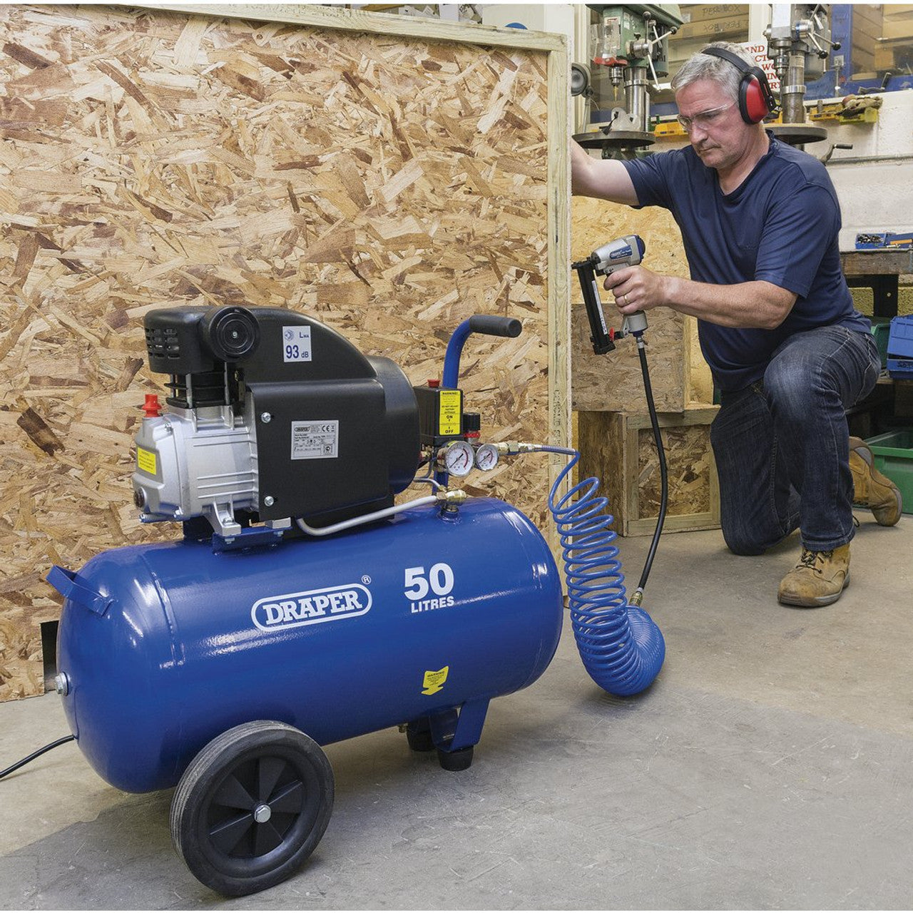 Draper 50L Direct Drive Air Compressor 2hp 230v
