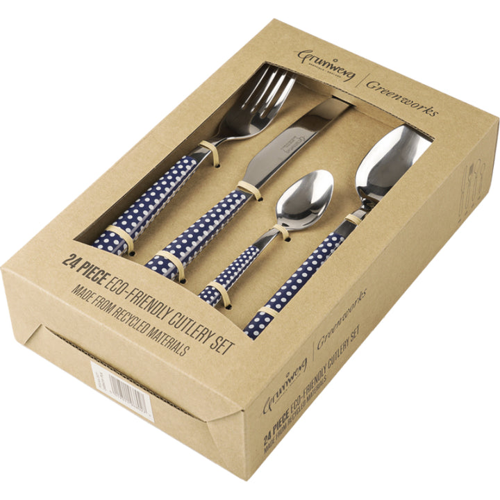 Grunwerg 24 Piece Cutlery Set Set Polka
