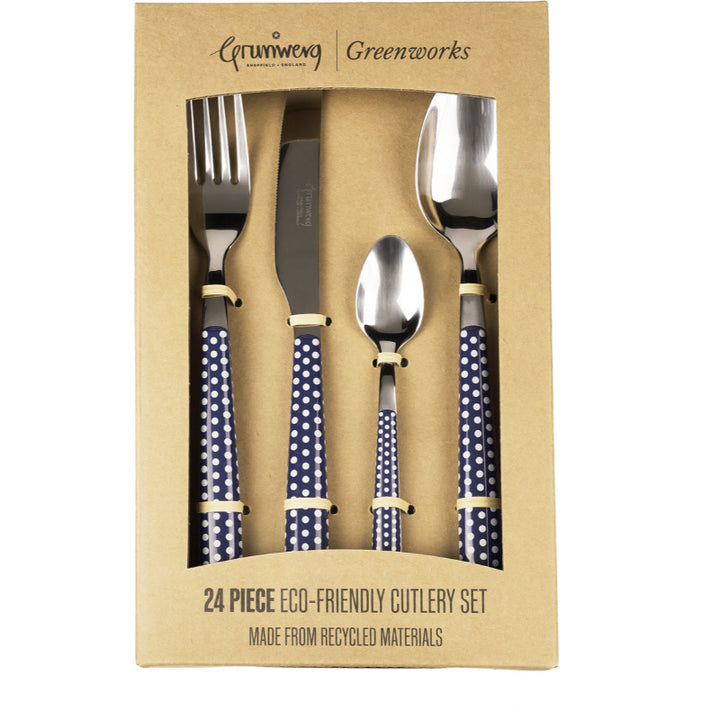 Grunwerg 24 Piece Cutlery Set Set Polka