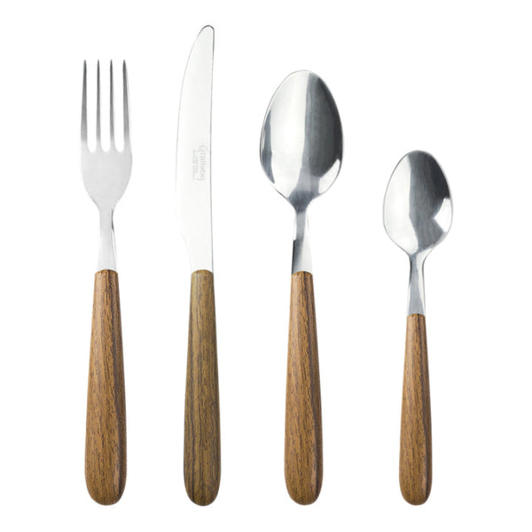 Grunwerg 24 Piece Cutlery Set Wood Effect