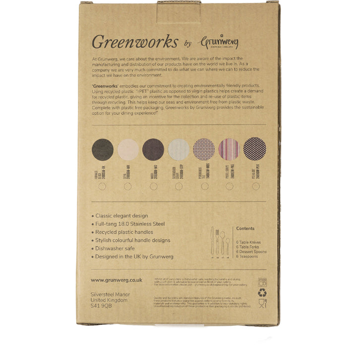 Grunwerg 24 Piece Cutlery Set Wood Effect