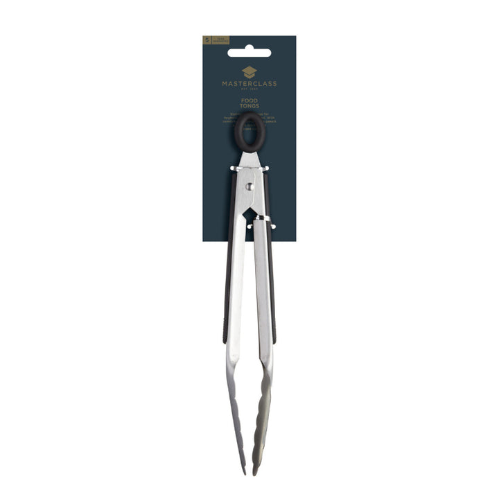 MasterClass Deluxe Stainless Steel 23cm Food Tongs