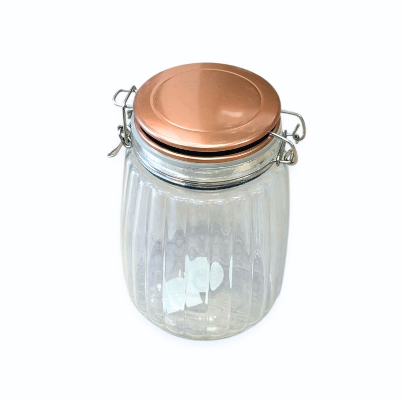 Glass Storage Jar & Copper Lid 1500ml