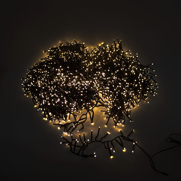 3000 Cluster Light - Warm White Light /Green Cable