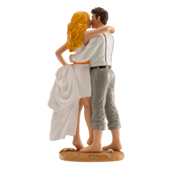 WEDDING COUPLE "ON THE BEACH" 16 CM Cake Topper