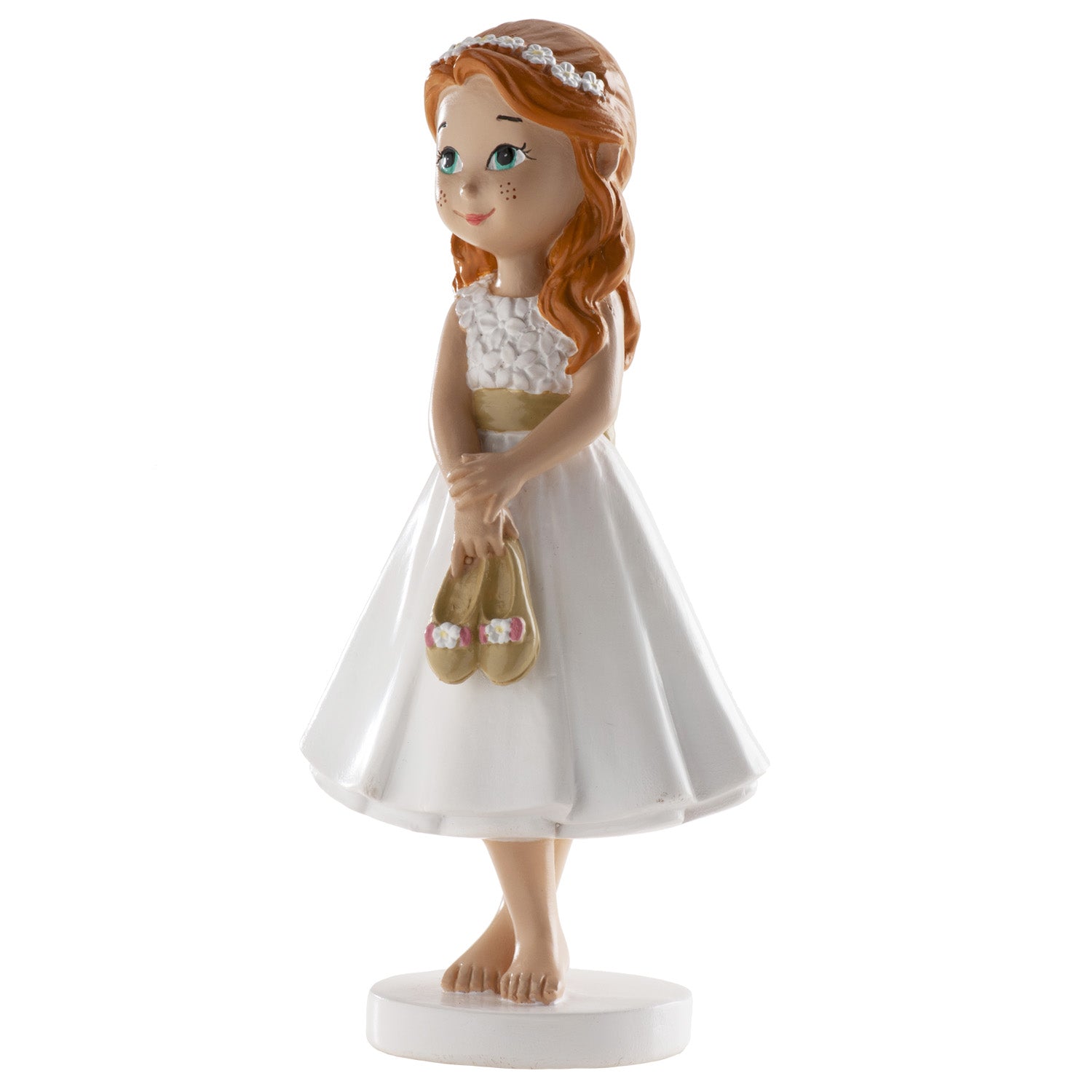 Communion Barefoot Girl Cake Topper 13cm