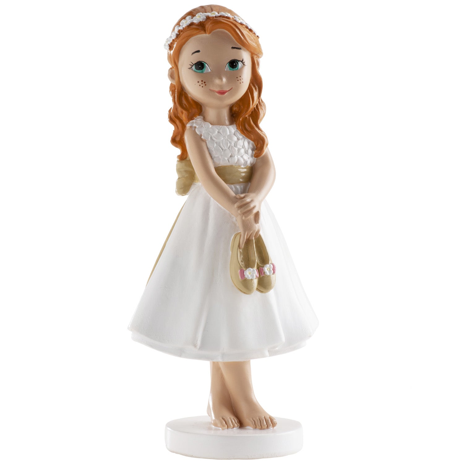 Communion Barefoot Girl Cake Topper 13cm