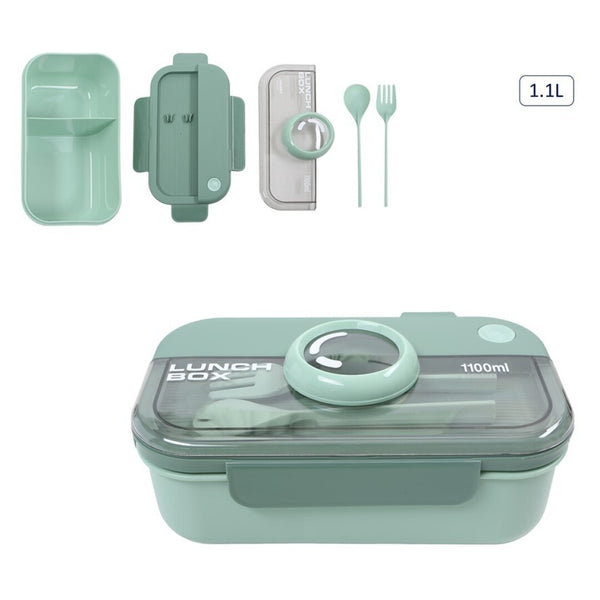 1.1 Litre Camping Lunch Box with Fork & Spoon