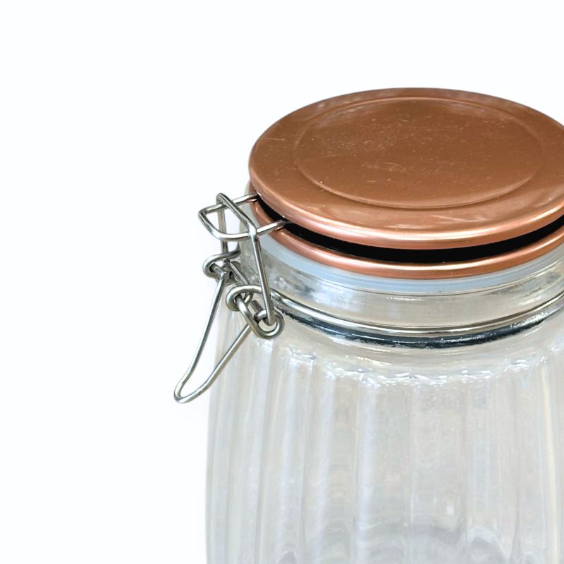 Glass Storage Jar & Copper Lid 1500ml