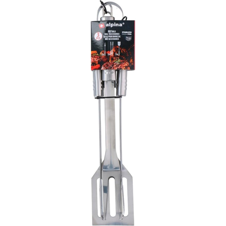 Alpina 3 Piece Stainless Steel BBQ Tool Set