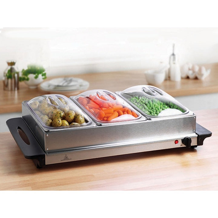 Kingavon 3 Pan Stainless Steel Buffet Server