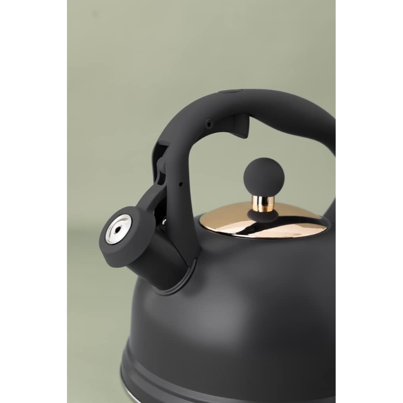 Typhoon Otto Black 1.8 Litre Whistling Kettle