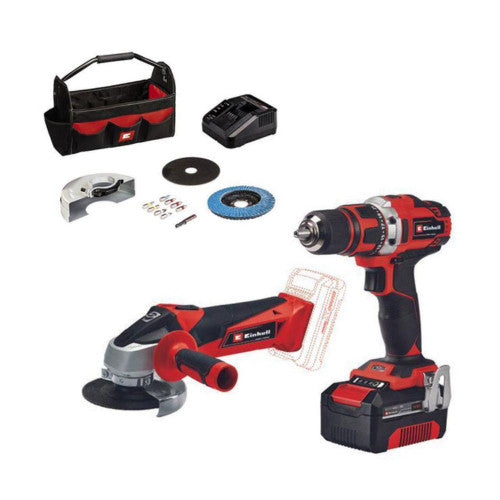 Einhell Power X-Change 18V Cordless Drill Driver & Angle Grinder