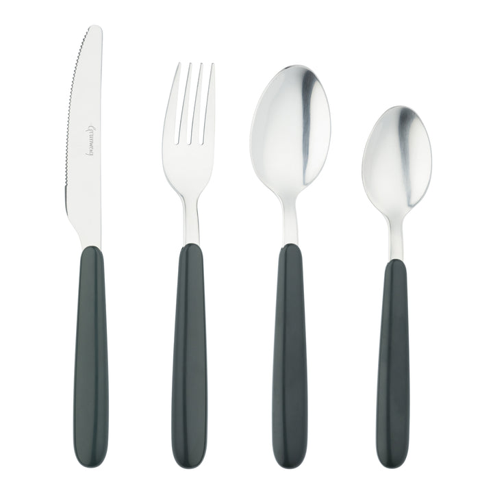 Bistro 4311 24 Piece Cutlery Set Black